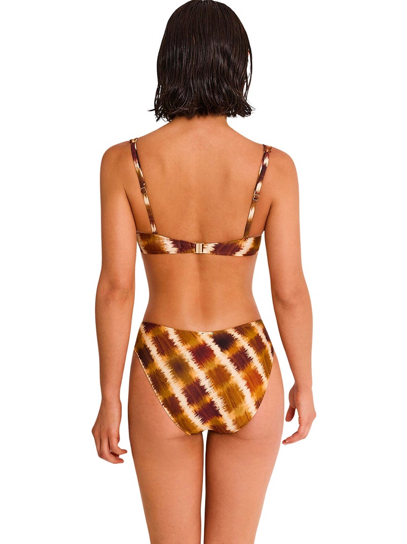 Haut maillot de bain emboîtant magma Marron - Kiabi
