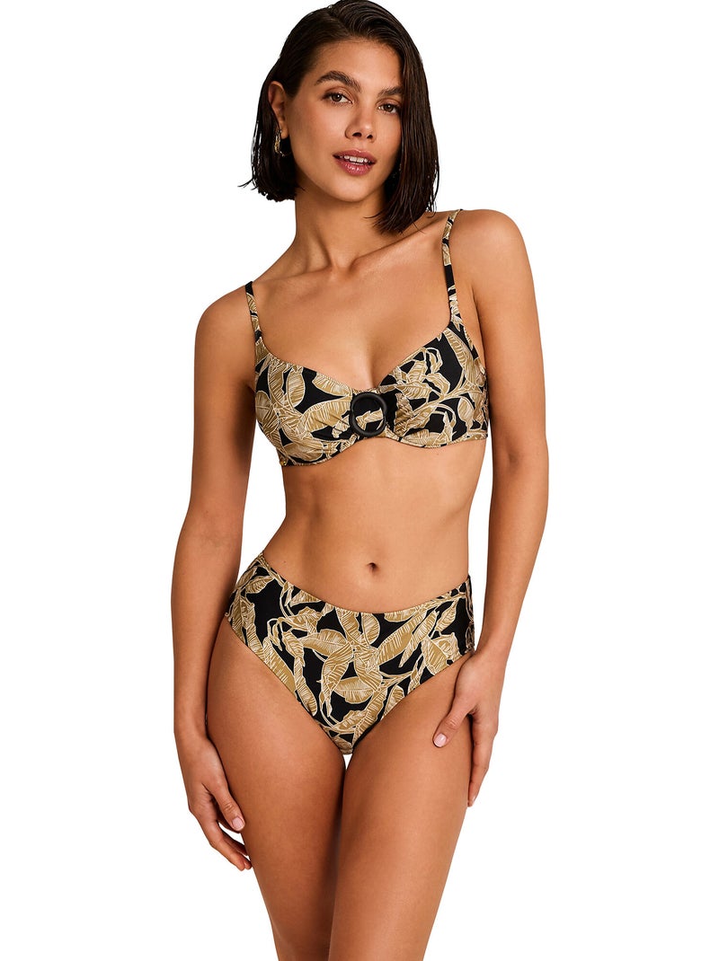 Haut maillot de bain emboîtant salvia Noir - Kiabi