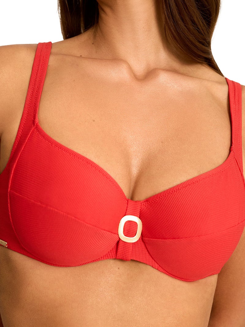 Haut maillot de bain emboîtant solstice Orange corail - Kiabi