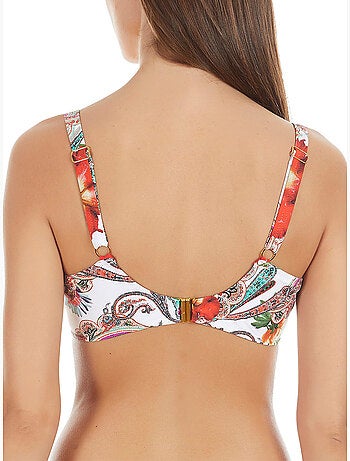 Haut maillot de bain non préformé cachemire blanc