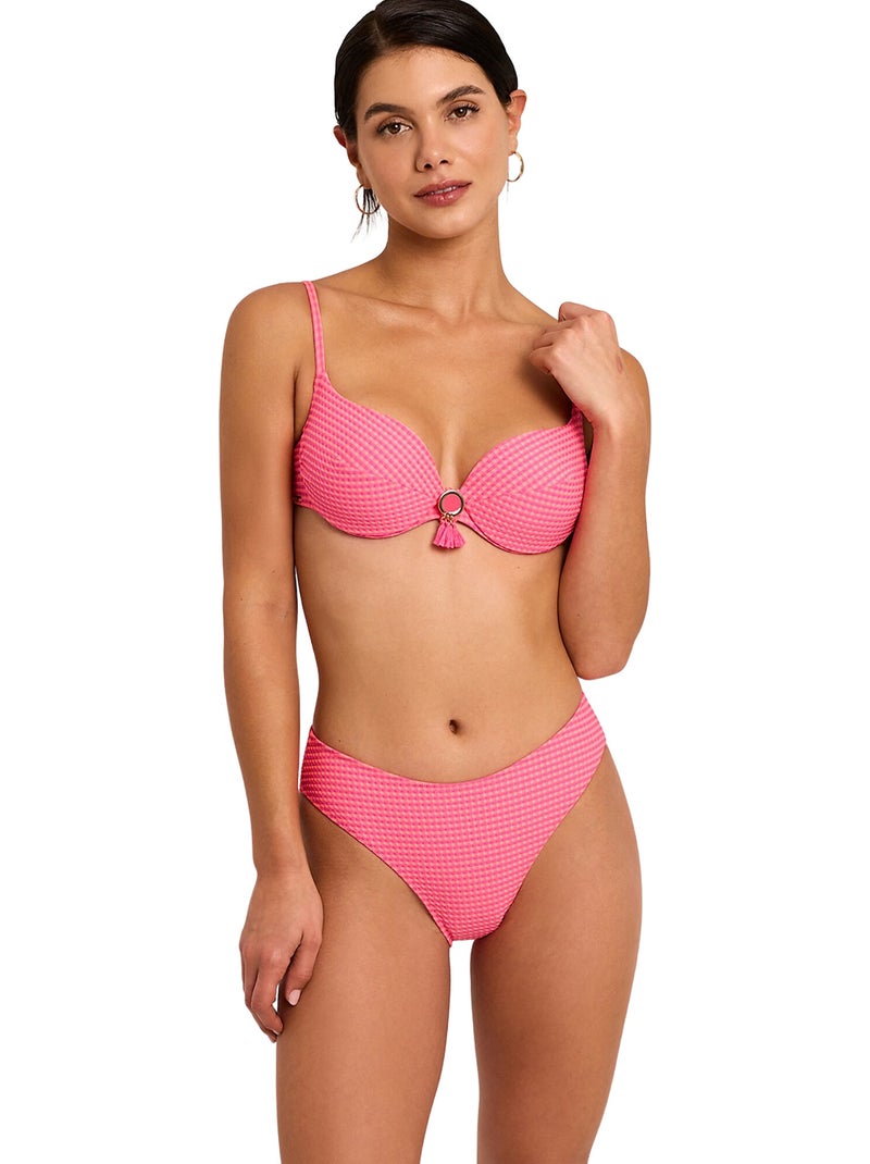 Haut maillot de bain préformé armaturé bikini bay Rose fushia - Kiabi