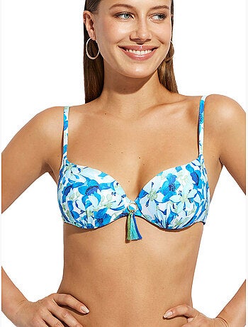 Haut maillot de bain préformé multipositions rosé