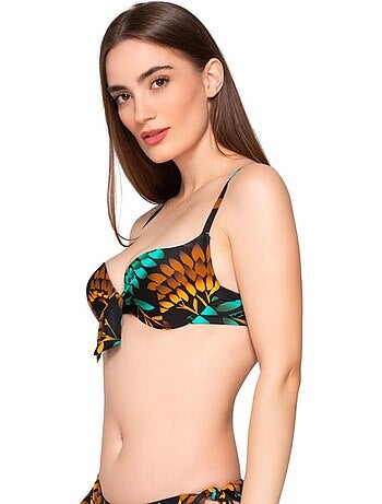 Haut maillot de bain push-up emerald