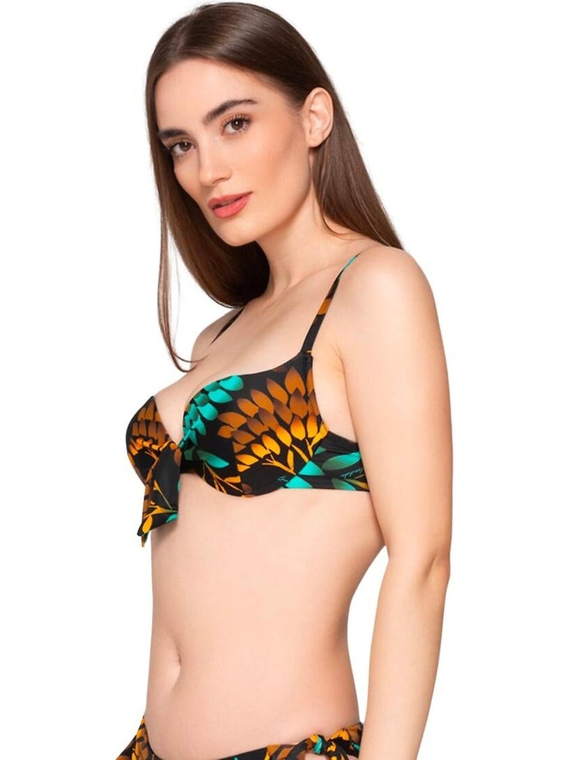 Haut maillot de bain push-up emerald Multicolore - Kiabi