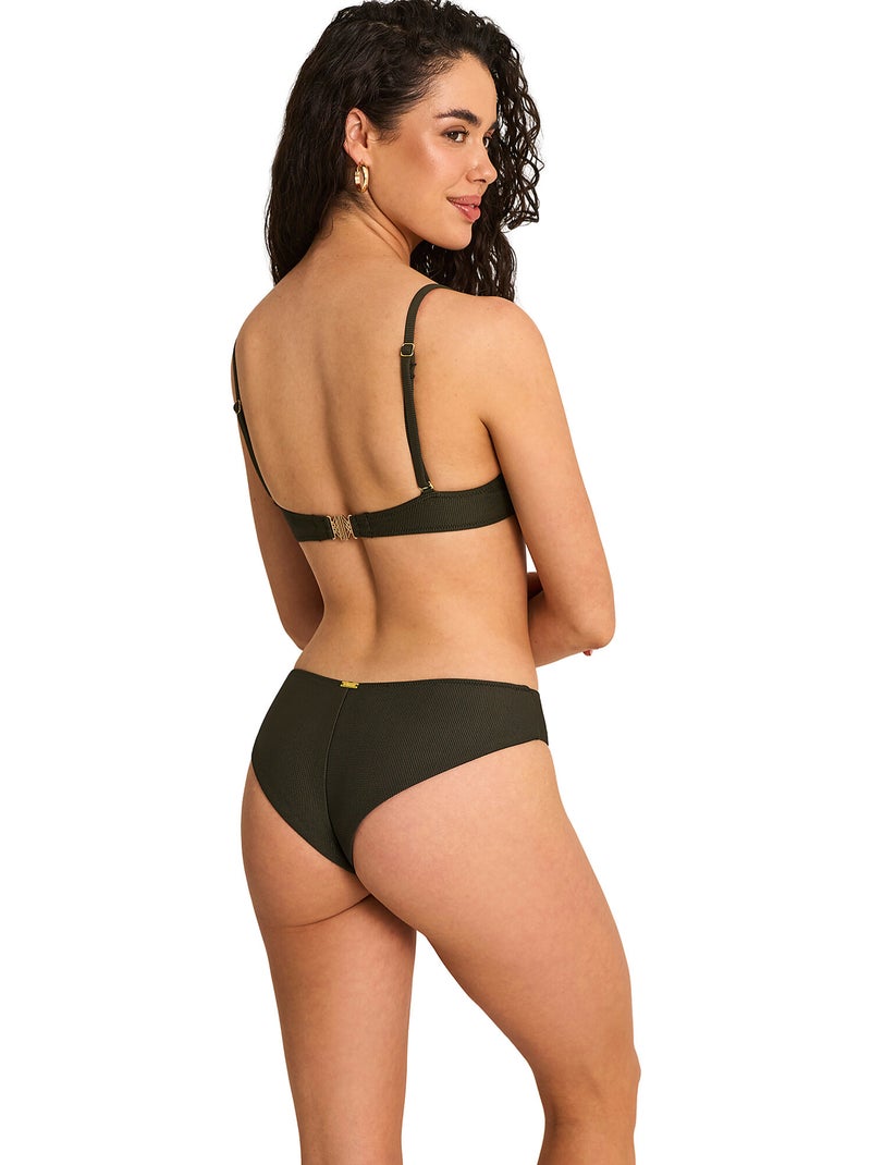 Haut maillot de bain push-up solstice Kaki - Kiabi