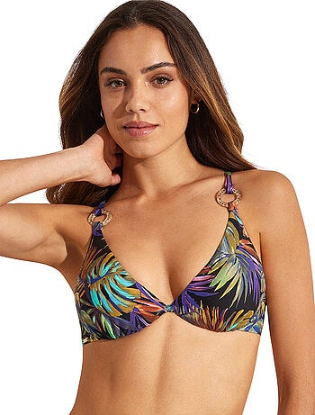 Haut maillot de bain triangle armaturé non préformé jade