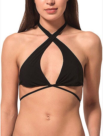 Haut maillot de bain triangle convertible blue sense