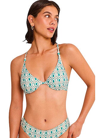 Haut maillot de bain triangle non préformé kaleido