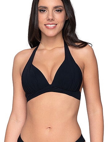Haut maillot de bain triangle plissé emboîtant blue sense