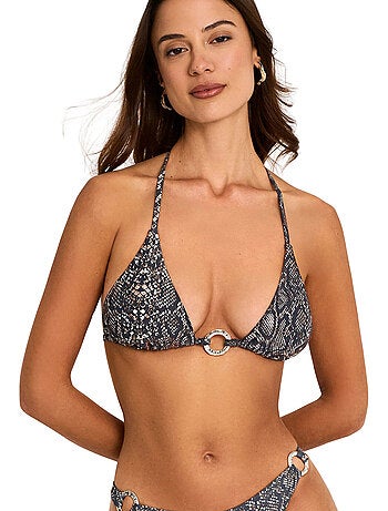 Haut maillot de bain triangle préformé indigo