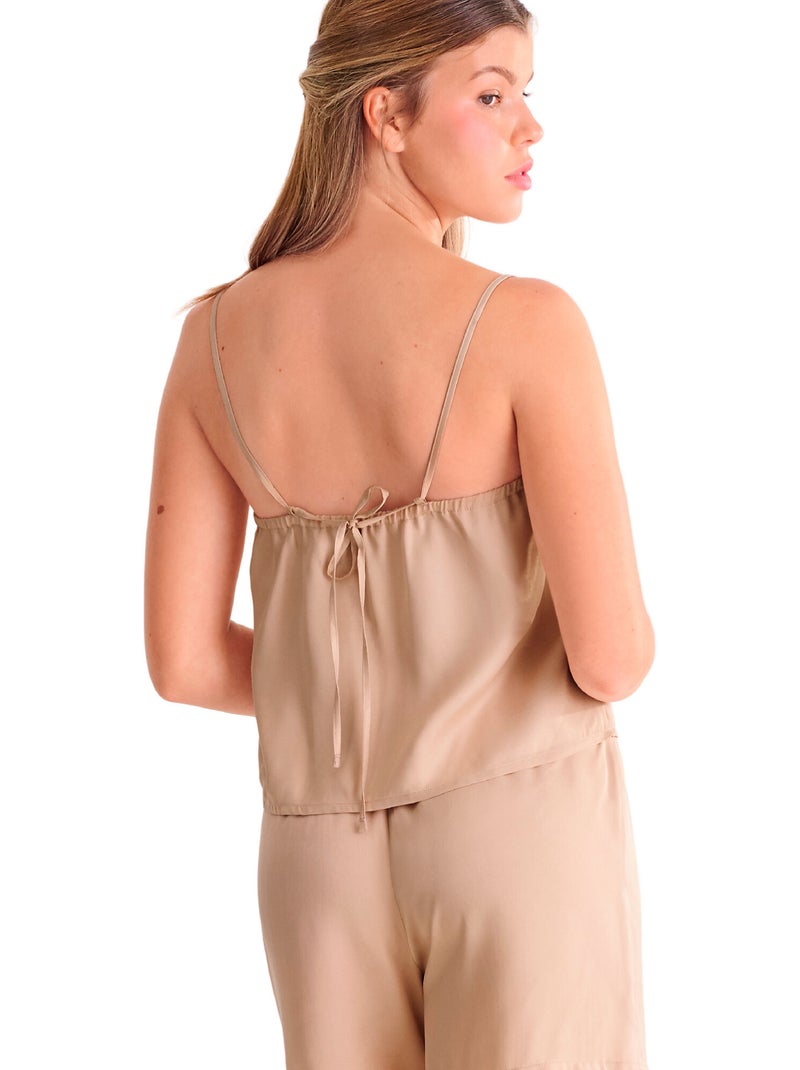 Haut pyjama caraco fines bretelles stella Beige - Kiabi