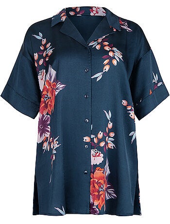 Haut pyjama chemise manches courtes amaryllis