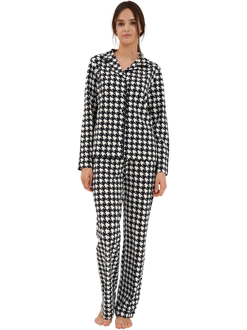 Haut pyjama chemise manches longues mia Multicolore - Kiabi