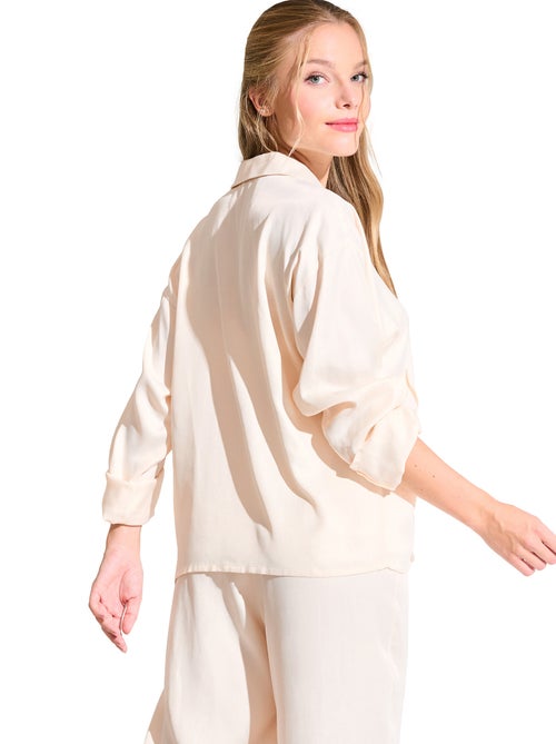 Haut pyjama chemise manches longues paris - Kiabi Haut pyjama chemise manches longues paris - Kiabi