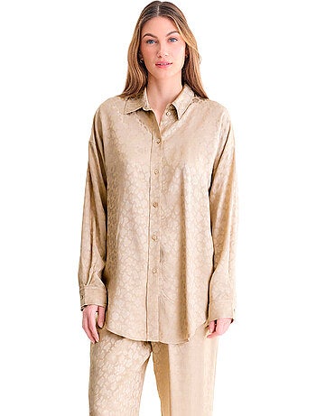 Haut pyjama chemise manches longues talena