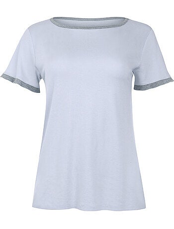 Haut pyjama t-shirt manches courtes laura
