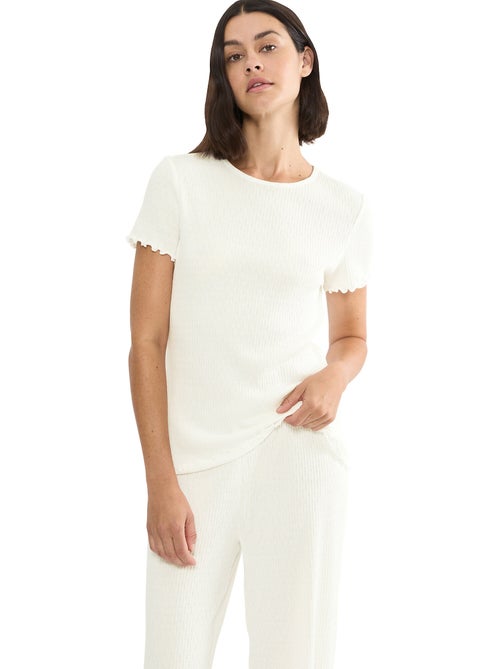 Haut pyjama t-shirt manches courtes mix match - Kiabi Haut pyjama t-shirt manches courtes mix match - Kiabi