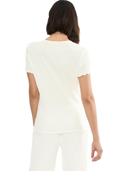 Haut pyjama t-shirt manches courtes mix match - Kiabi Haut pyjama t-shirt manches courtes mix match - Kiabi