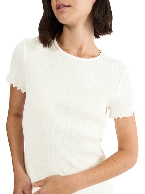 Haut pyjama t-shirt manches courtes mix match - Kiabi Haut pyjama t-shirt manches courtes mix match - Kiabi