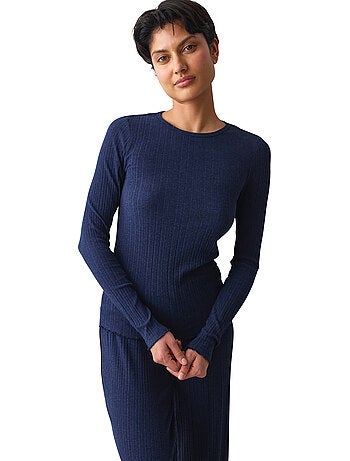 Haut pyjama top manches longues versatile rib