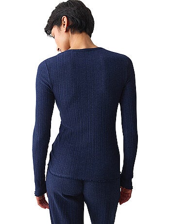 Haut pyjama top manches longues versatile rib