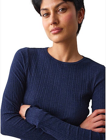 Haut pyjama top manches longues versatile rib