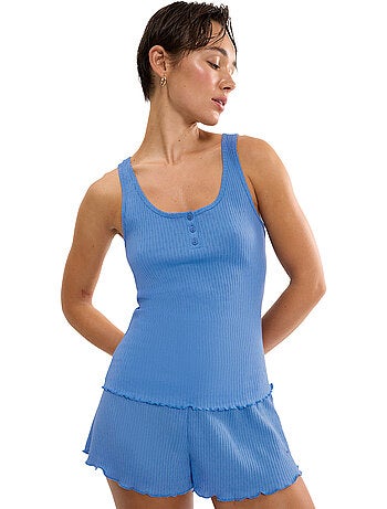 Haut pyjama top sans manches mix match