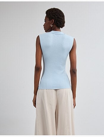 Haut tricoté avec col polo, mo fashion