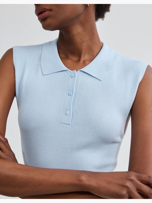 Haut tricoté avec col polo, mo fashion - Kiabi