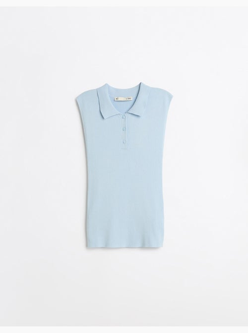 Haut tricoté avec col polo, mo fashion - Kiabi