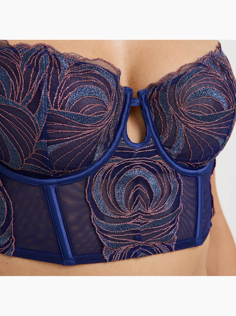 Hedwige beha balconette bustier multikleur blauw Blauw Multikleur - Kiabi