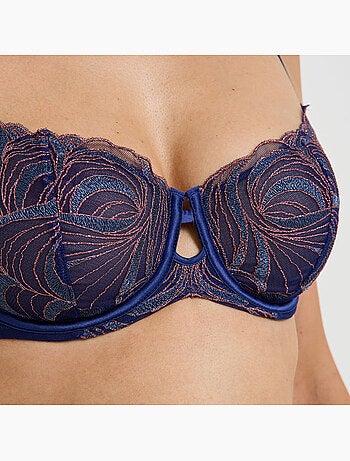 Hedwige beha balconette multikleur blauw
