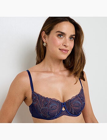 Hedwige beha balconette multikleur blauw
