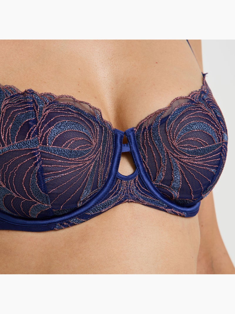 Hedwige beha balconette multikleur blauw Blauw Multikleur - Kiabi
