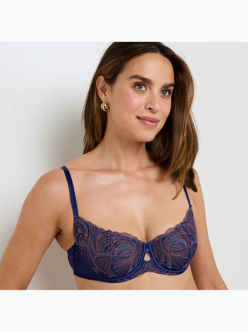 Hedwige beha balconette multikleur blauw Blauw Multikleur - Kiabi