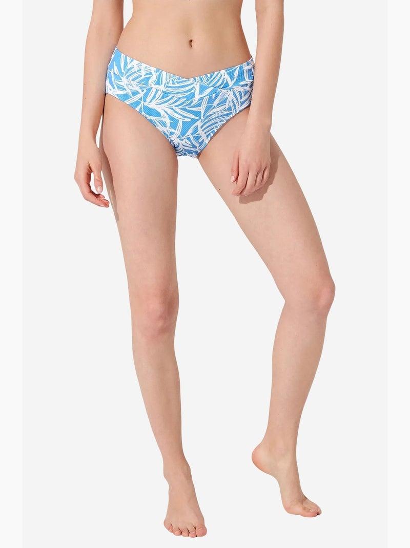 Heel mykonos wikkel bikinibroekje penti Blauw Wit - Kiabi