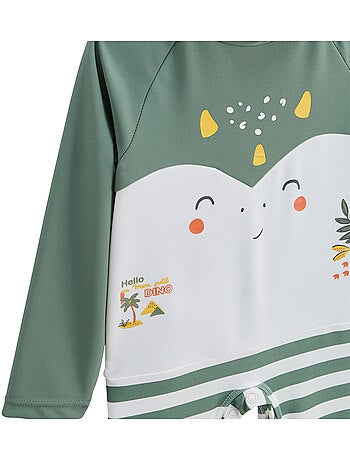 Hello dino babyzwempak met lange mouwen en uv-bescherming