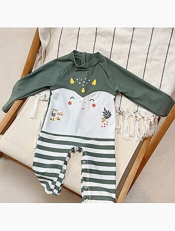 Hello dino babyzwempak met lange mouwen en uv-bescherming