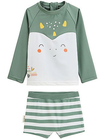 Hello dino tweedelig babyzwempakje, uv-beschermend t-shirt en boxershort