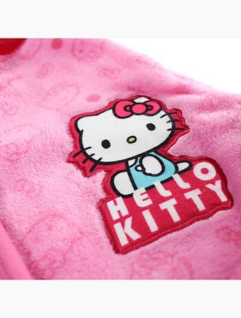 Hello kitty - peignoir à capuche avec ceinture