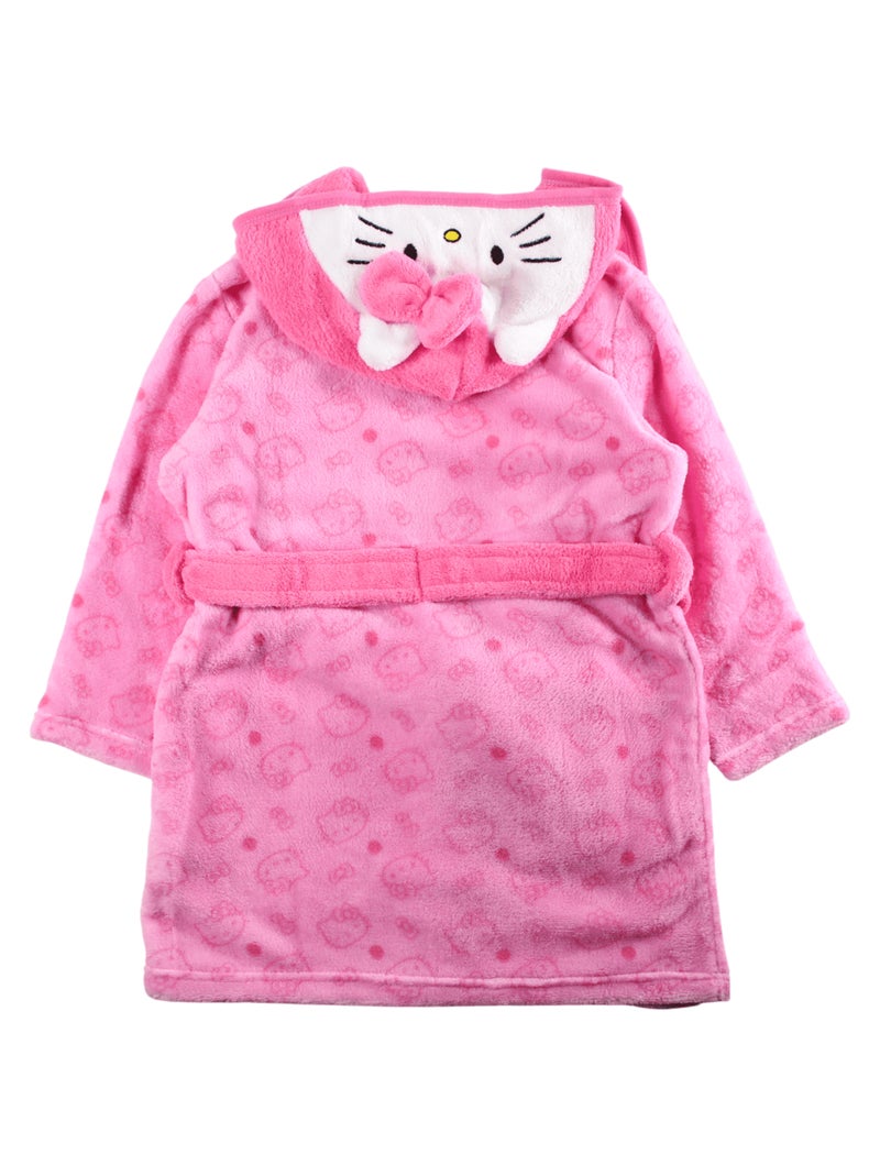 Hello kitty - peignoir à capuche avec ceinture Rose - Kiabi