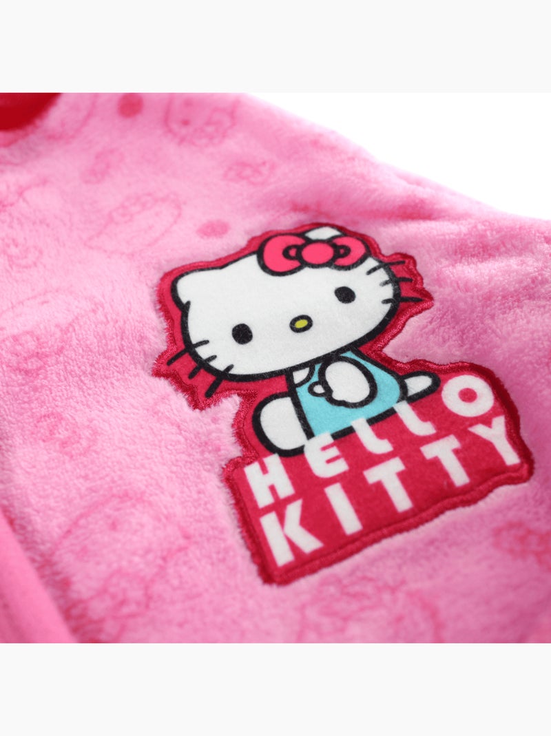 Hello kitty - peignoir à capuche avec ceinture Rose - Kiabi