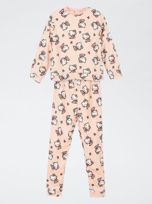 "Hello Kitty" 2-delige pyjamaset - T-shirt met lange mouwen + broek - Kiabi