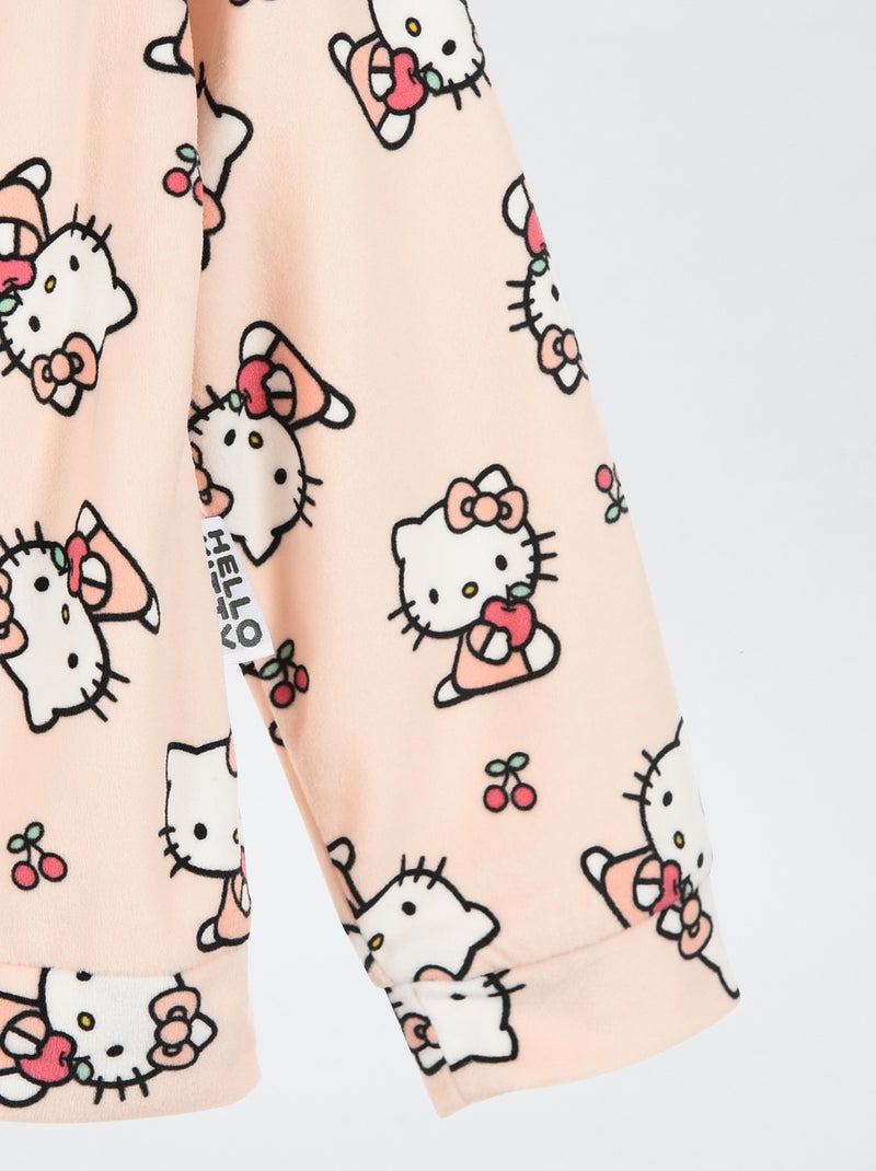 "Hello Kitty" 2-delige pyjamaset - T-shirt met lange mouwen + broek Rose - Kiabi