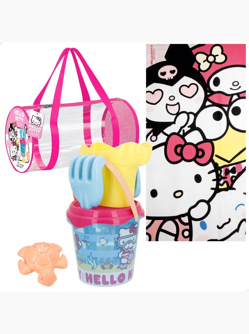 Hello kitty set de seaux de plage avec accessoires serviette et sac - Kiabi