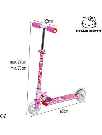 Hello kitty trottinette pliable à 2 roues avec lumières
