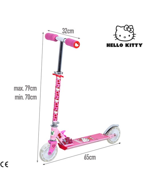 Hello kitty trottinette pliable à 2 roues avec lumières - Kiabi Hello kitty trottinette pliable à 2 roues avec lumières - Kiabi