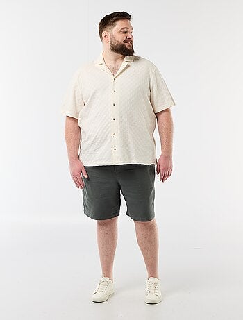 Hemd met korte mouwen van fantasiestof