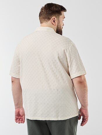 Hemd met korte mouwen van fantasiestof