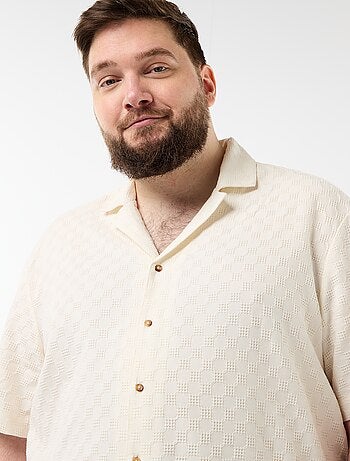 Hemd met korte mouwen van fantasiestof